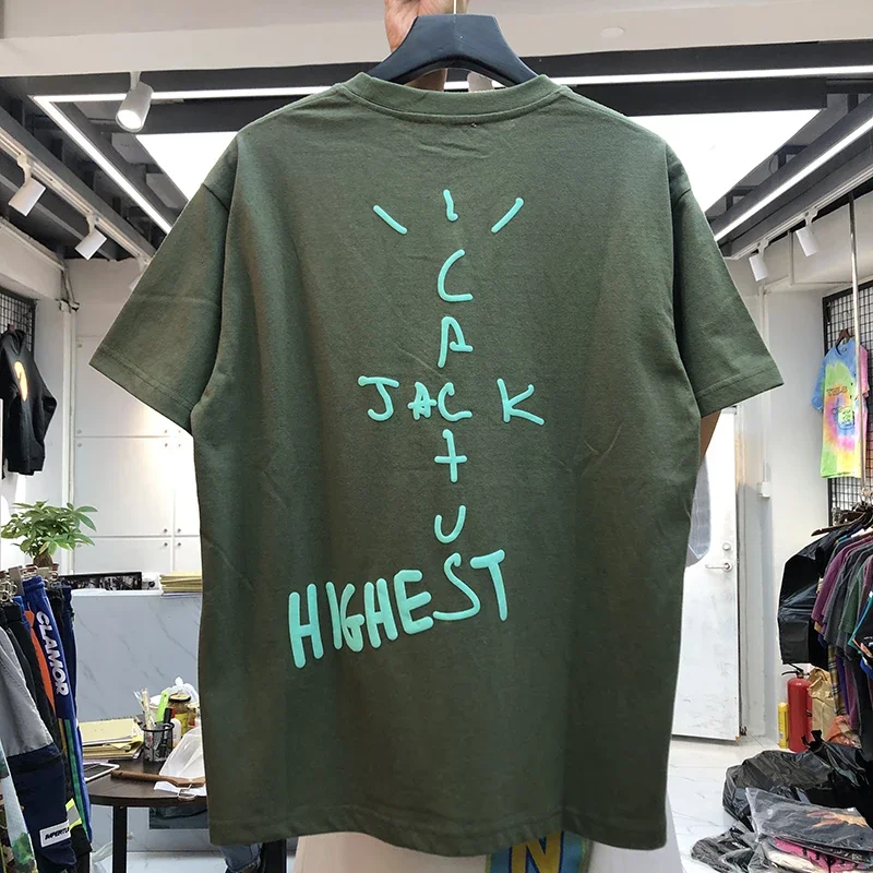 New luxury 2024 Men cactus jack T-shirt T-shirt Hip Hop Skateboard Street Cotton T-shirt Tee Top kenye west S-4XL