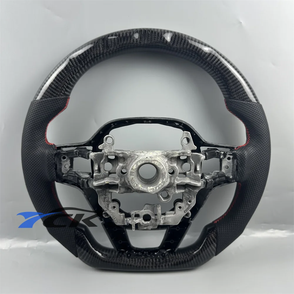 

Custom Black Carbon Fiber Leather With button frame Steering Wheel Fit for 2022 2023 2024 2025 Honda Civic