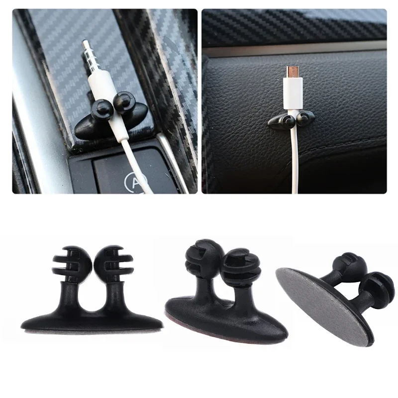 5/10/15 Buah Klip Pengikat Kabel Data Multifungsi, Penjepit Kabel Bulat, Pemotong Kabel, Pengatur Penyimpanan, Penyangga Desktop