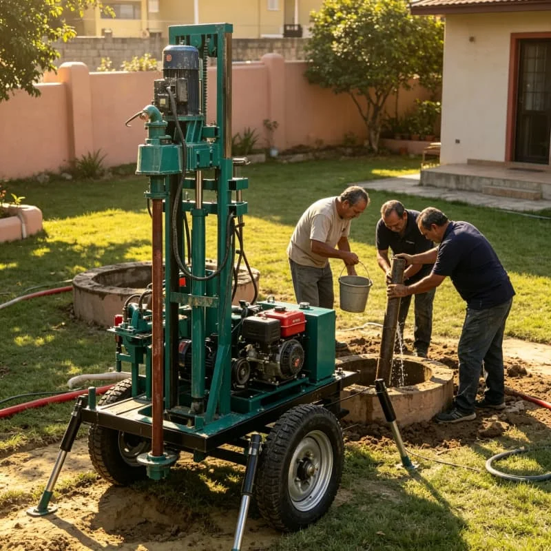 Hydrological Survey Small Water Well Drilling Rig Portable 120m For Groundwater Exploration Farm Irrigation Customized