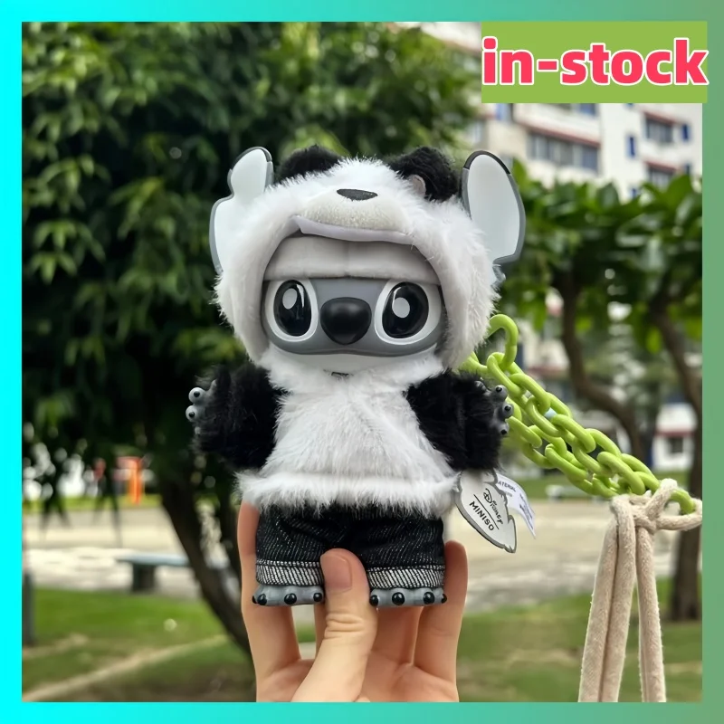 

Hot 2025 Genuine Miniso Stitch Limited Edition Genz Street Panda Plush Toy Pendant Plush Doll Vinyl Toy Decor Keychain Gifts