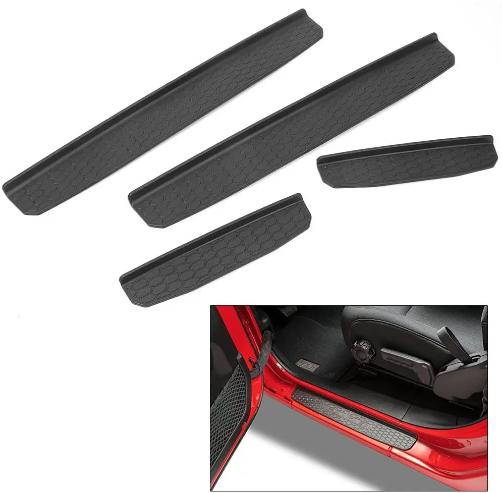 

Offroad Car Door Sill Guard Threshold Protector Plate Running Entry Board Pedal Sticker Cover For Jeep Wrangler JL 2018-2023