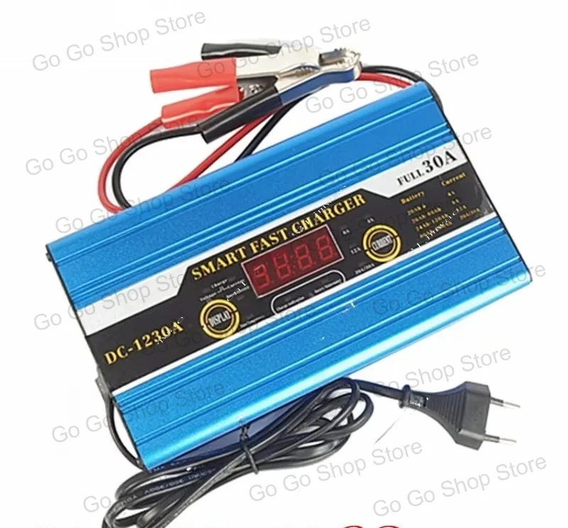 Smart Belt Display 12V30A Car Electric Vehicle, Battery Charger