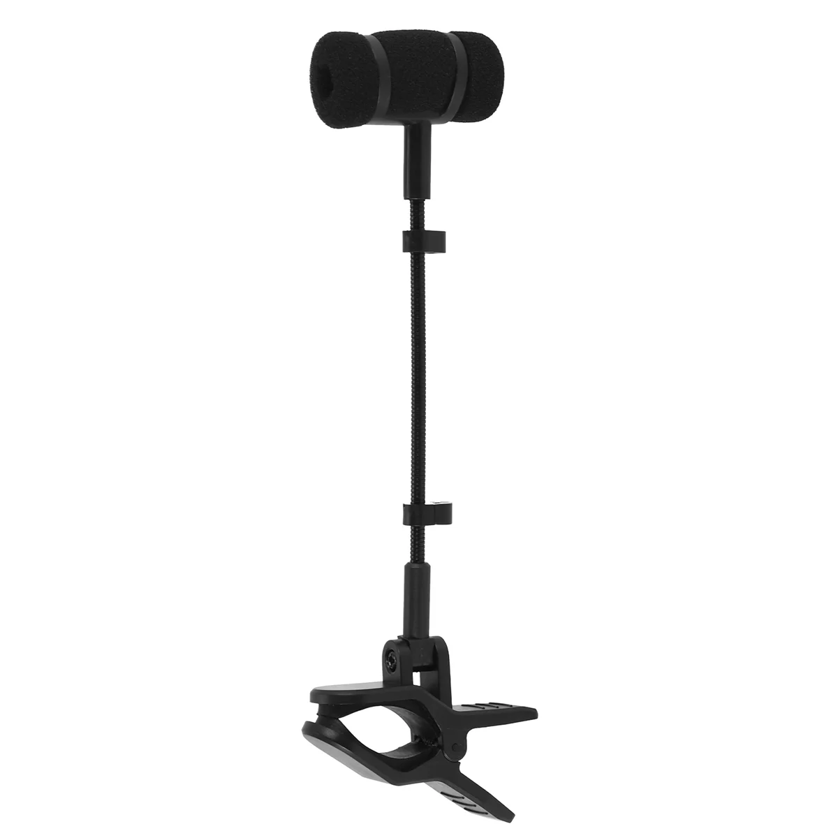 Instrumen kondensor mikrofon klip untuk Flute klarinet Piccolo Oboe Universal Stand bracket Mic rak Mount