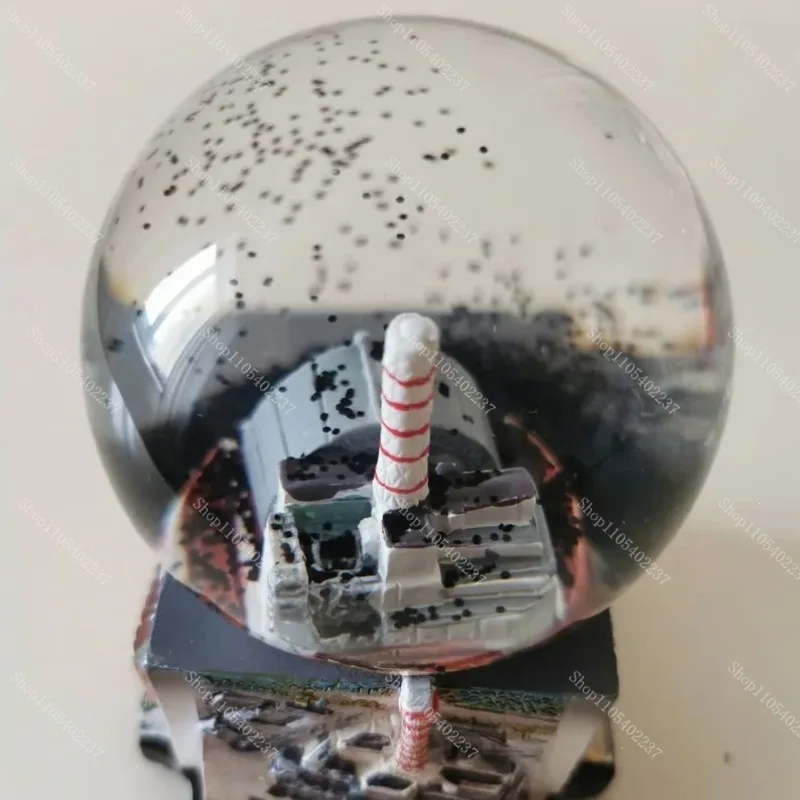 Chernobyl Snow Globe Nuclear Disaster Scene Resin Ornament, DIY Science Collection Desktop Decoration