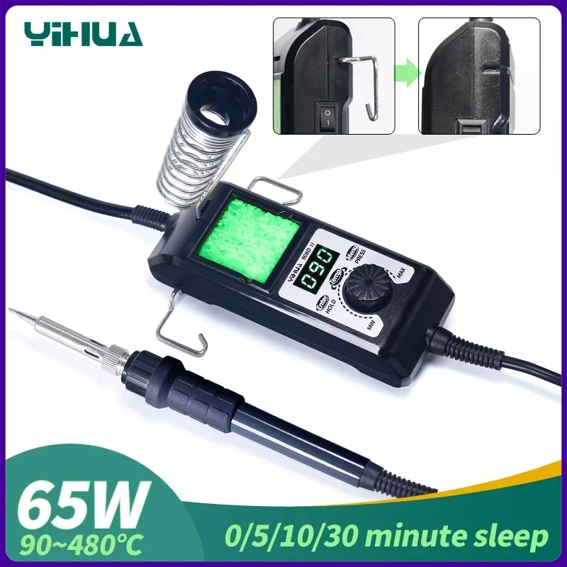 YIHUA 908D-II Portable Soldering Iron Anti Static Thermostat Electric Soldering Iron For Mobile Phone PCB Board Repair Welding