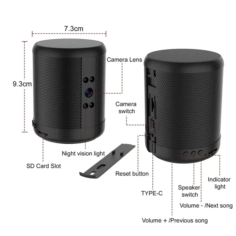 1080P HD كاميرا واي فاي صغيرة سمّاعات بلوتوث مراقبة أمن الوطن اتجاهين عن بعد الاتصال الداخلي للرؤية الليلية كام بطارية 3600mah #6