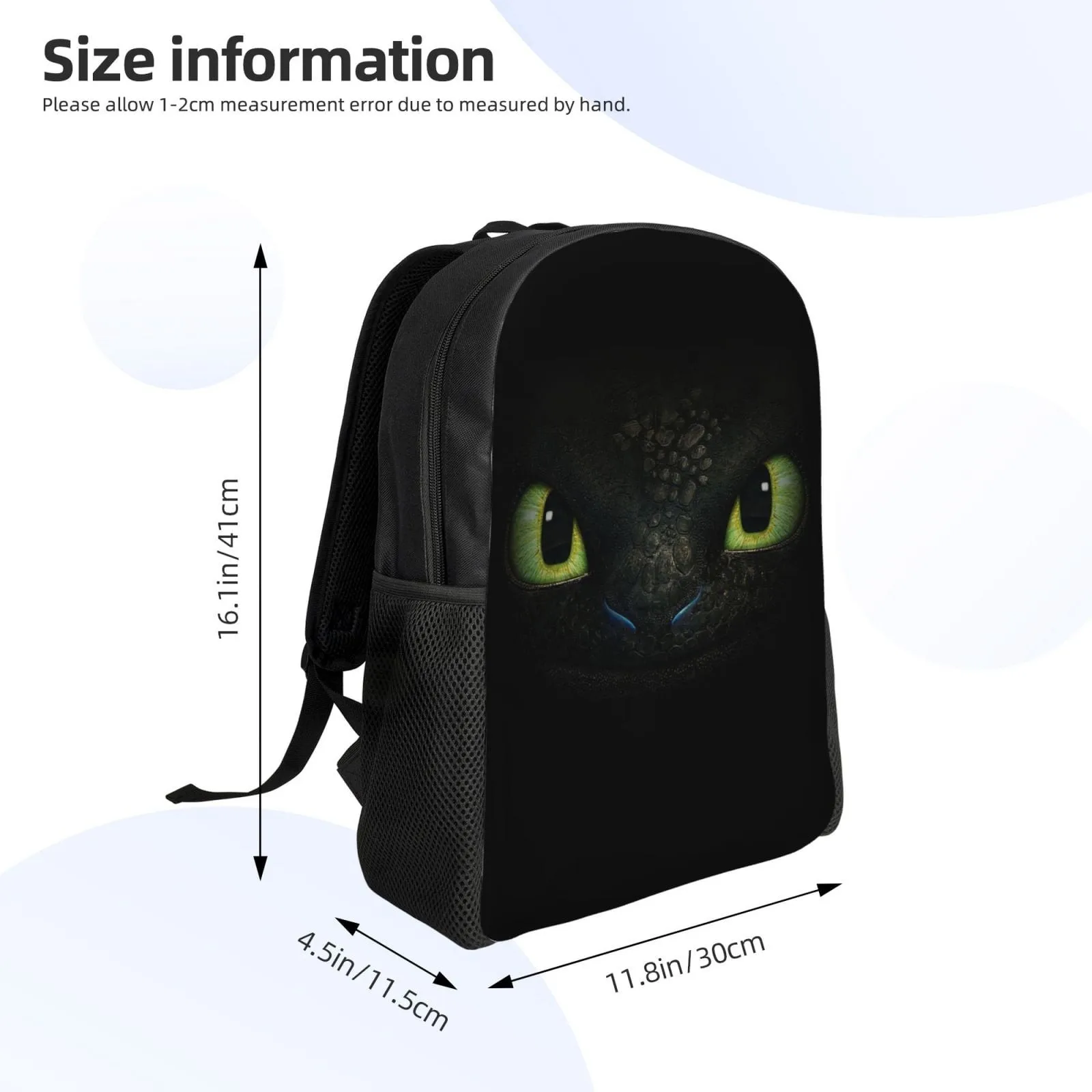 New Toothless Dragon Backpack Night Fury Bags Cosplay Cartoon Anime Canvas Student Schoolbag Unisex Travel Backpack Student Shou