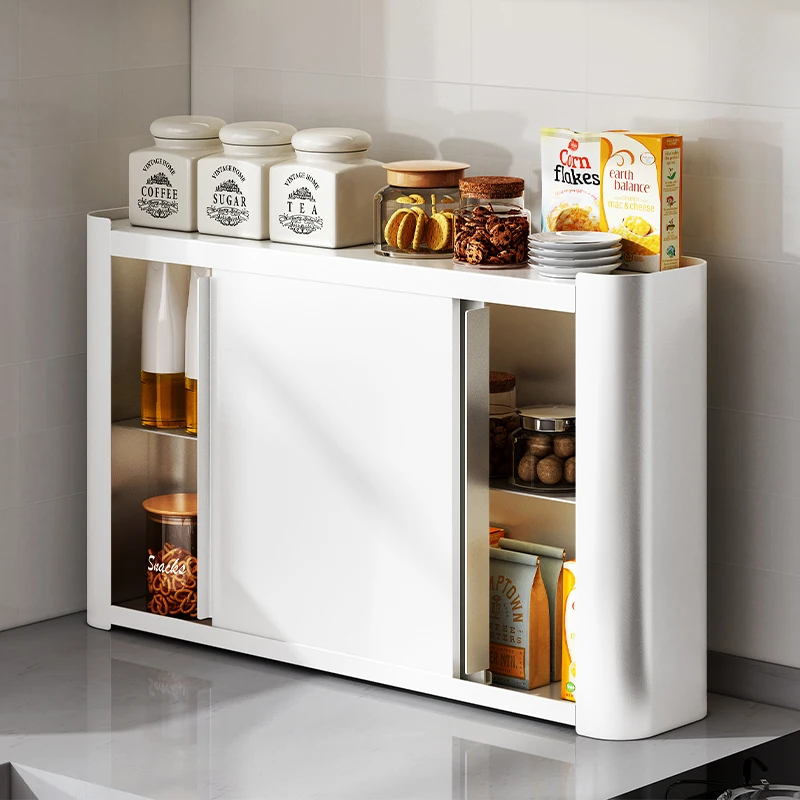 منظم توابل مقاوم للغبار، رف طاولة المطبخ مكون من 3 طبقات، تخزين موفر للمساحة لزجاجات الزيت وبرطمانات البهارات #2