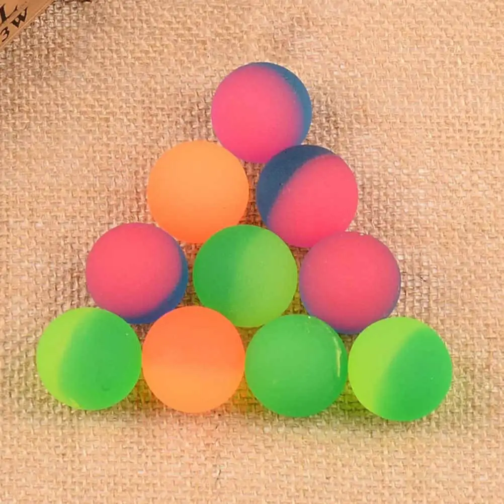 

35pcs 32Mm Double Color Bouncing High Elastic Jumping For Kids Portable Lightweight Floating Play Outdoor