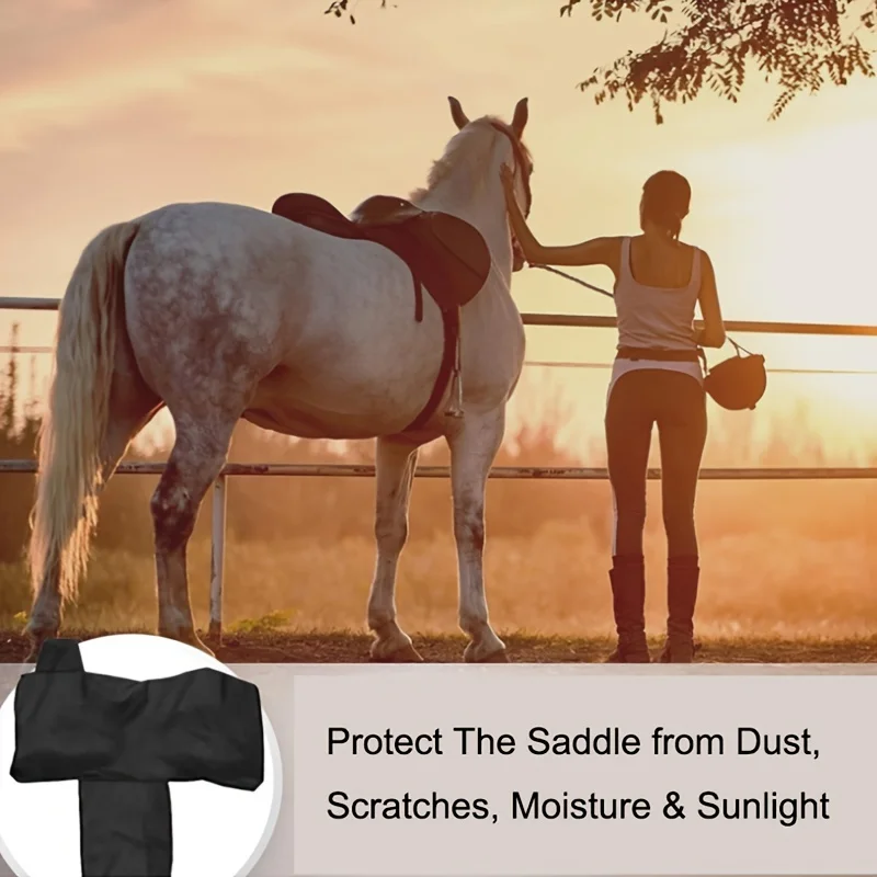 

1pc Horse Saddle Cover Dust-proof Sunlight-proof 600D Oxford Cloth to Hold the Skirting and The Fenders
