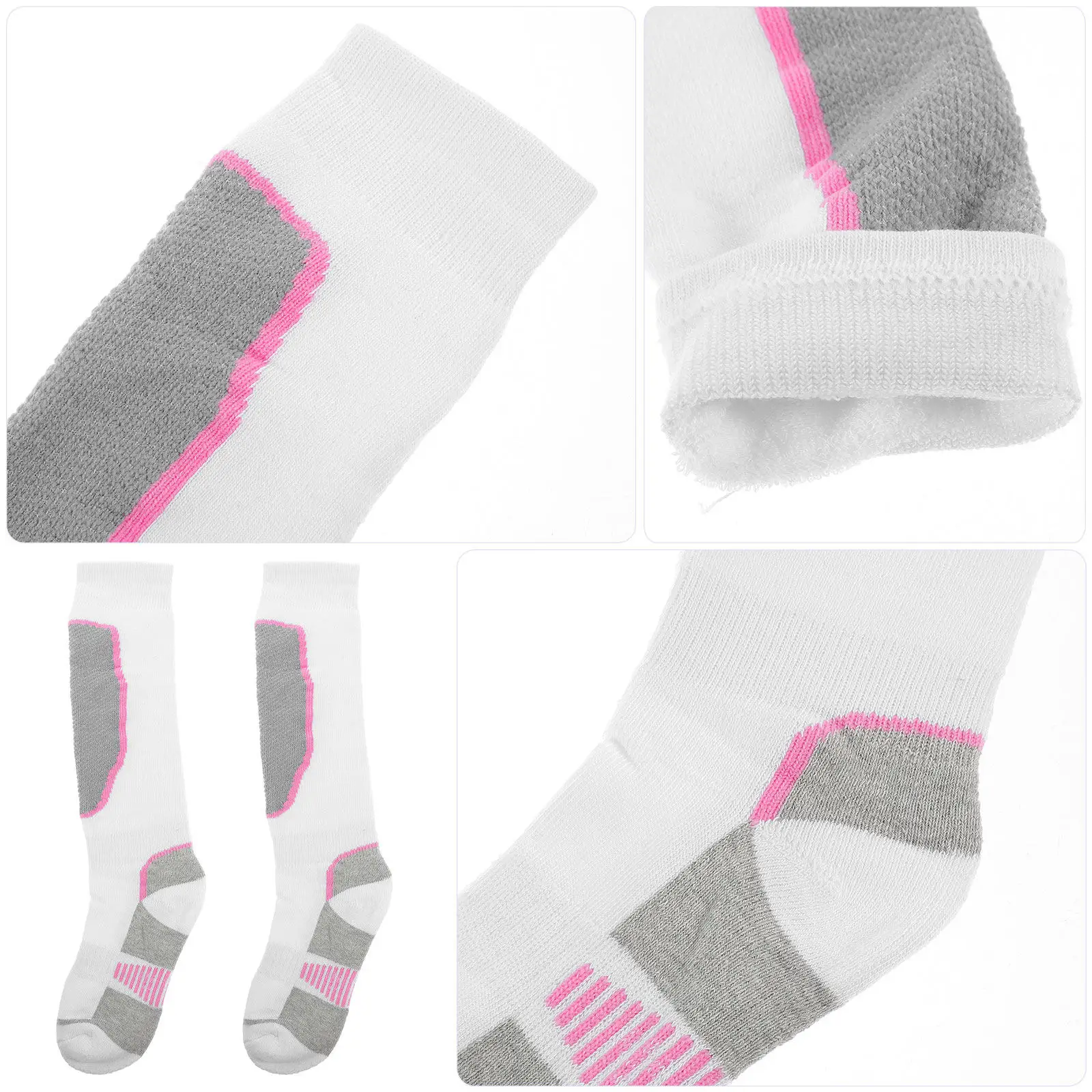 

1 Pair Thick Hiking Winter Warm For Outdoor Sports Anti-Slip Quick Dry Breathable Long Tube Skate Socks Ice Skating Socks