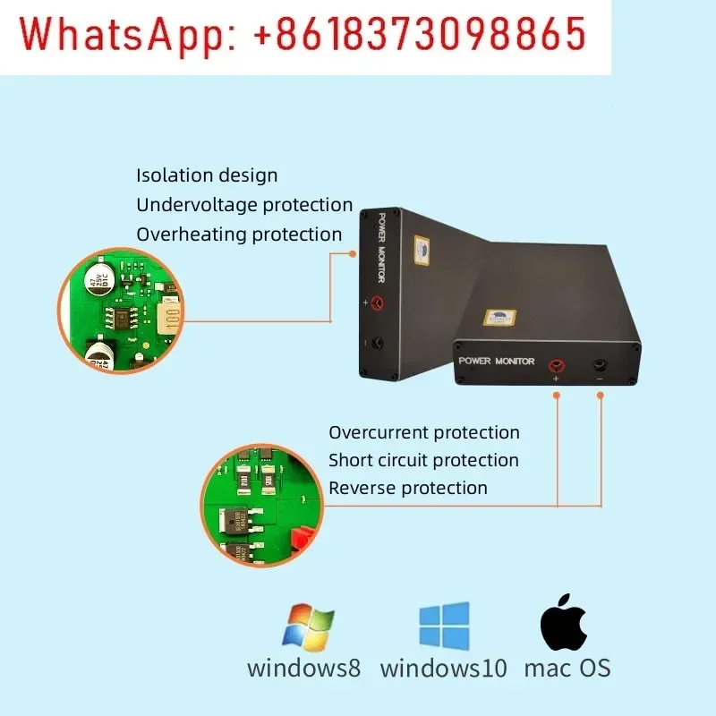 BLU926 100nA-4A Power Monitor Low Power Consumption Analysator Power Current Recording Tester