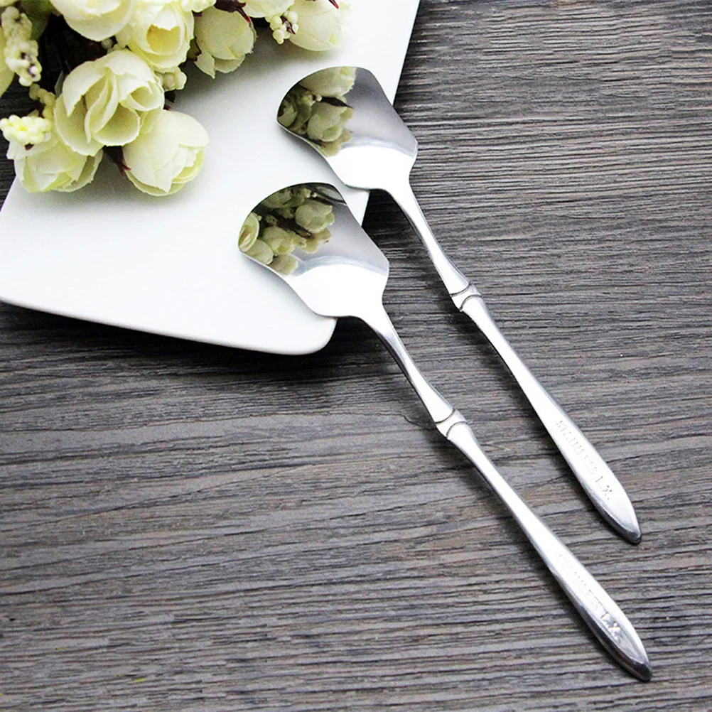 

Long Handle Thicken Stainless Steel Spoon Mirror Polish for Coffee Ice Cream Pudding Milk Kitchen Stainless Steel Spoon