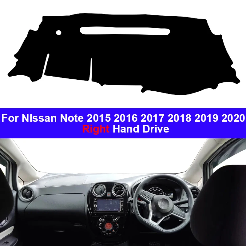 TAIJS-Couverture de tableau de bord de voiture Prada, Polymères de tableau de bord pour NIssan Note 2015, 2016, 2017, 2018, 2019, 2020, Tapis pare-soleil droit non ald