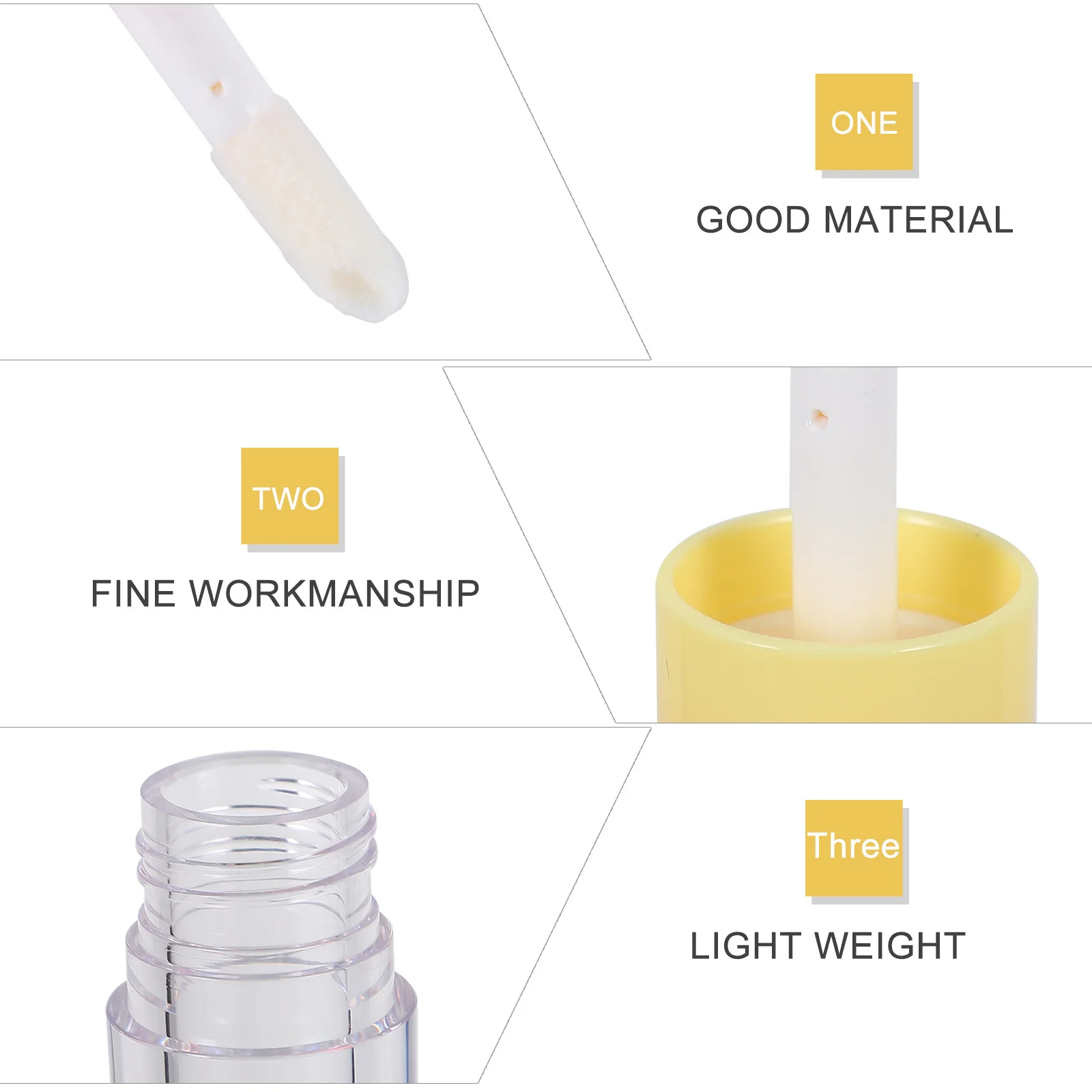 10 pçs 6ml tubos de brilho labial vazio transparente garrafas de viagem com escova para diy bálsamo de óleo labial líquido blush portátil durável