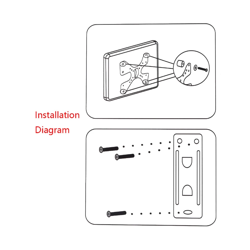 Supporto per Monitor con supporto per staffa TV Full Motion ruotato per montaggio a parete TV regolabile universale per pannello LCD LED da 14-42 /