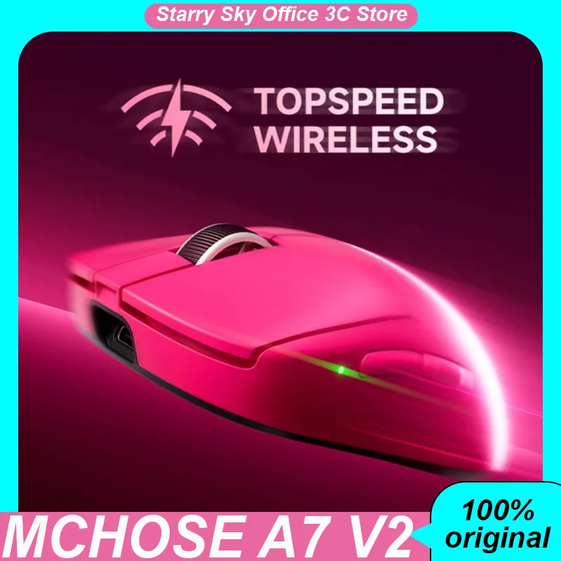 

MCHOSE A7 V2 Ultra Esports Mouse Wireless Tri-mode Bluetooth Lightweight PAW3950TI Sensor Dual 8K PC Laptop Gaming Mice V2 Pro