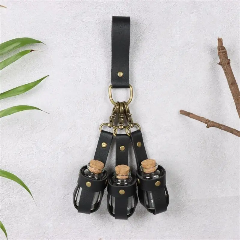 Bouteille Potion sorcière d'halloween 270D avec support en bouchons en liège, Costume magicien, accessoires