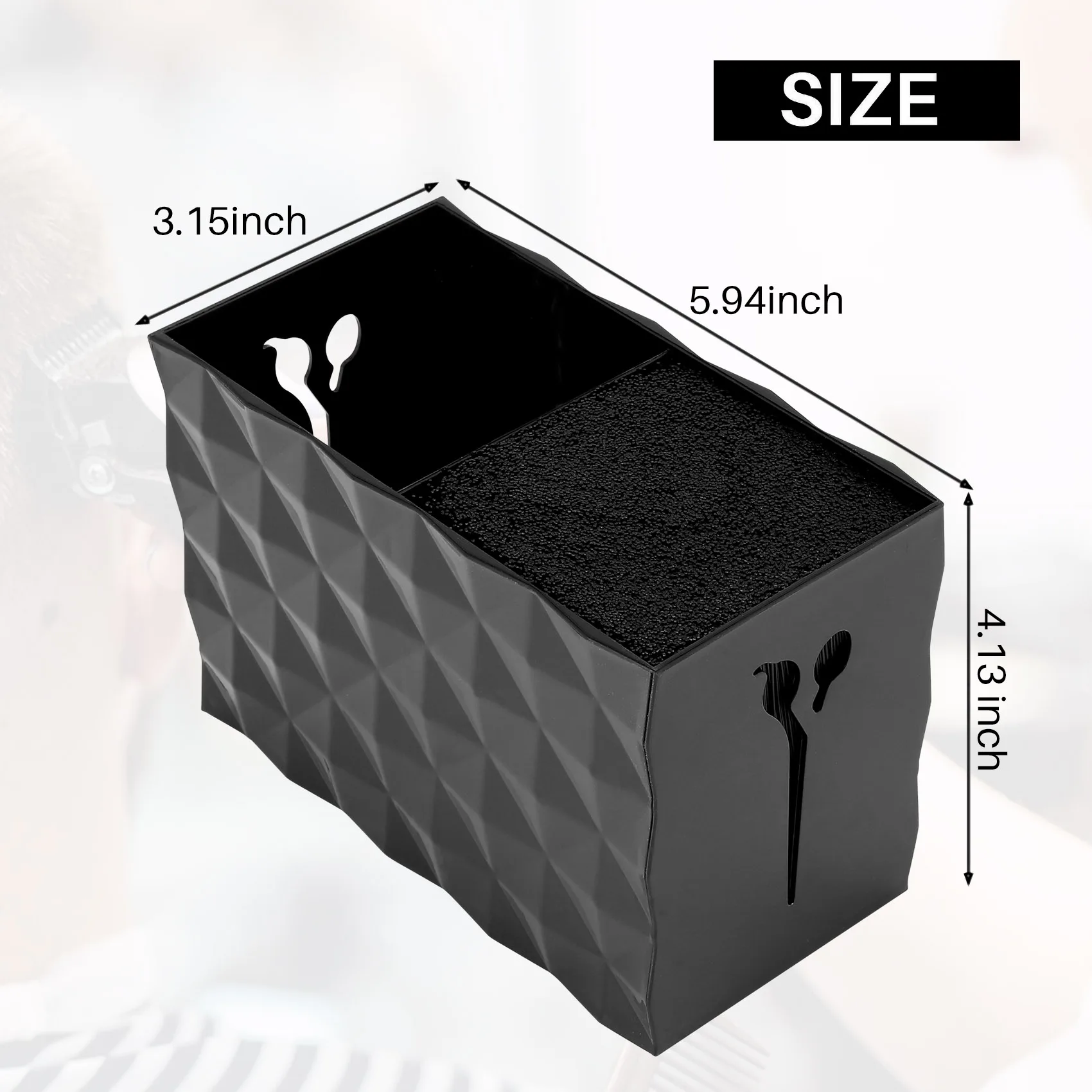 A44U Professional Salon Shear Holder For Stylist Scissors Rack Holder Case Hair Clips Storage Box Hairdressing Combs Organizer