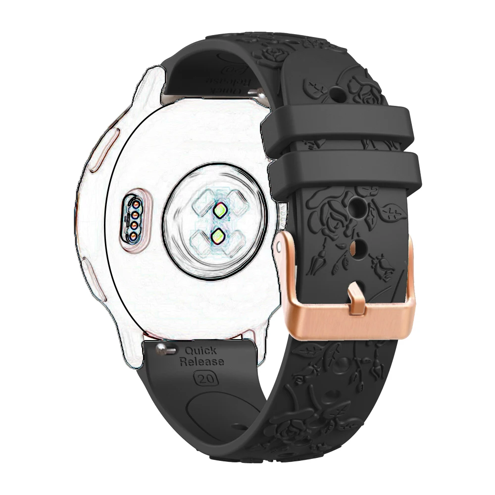 20 مللي متر لينة نغمتين سيليكون حزام ل Garmin Vivoactive 6 5 3 3t/Forerunner 165 245 645 الموسيقى/Venu 2 Plus SQ 2 حزام (استيك) ساعة Correa