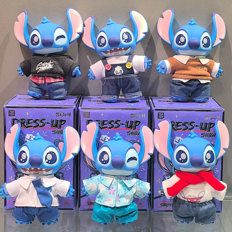 

Genuine Stitch Dress-Up Show Series Blind Box Figure Cute Stitch Vinyl Doll Pendant Mystery Box Toys Model Dpll Toy Pendant Gift