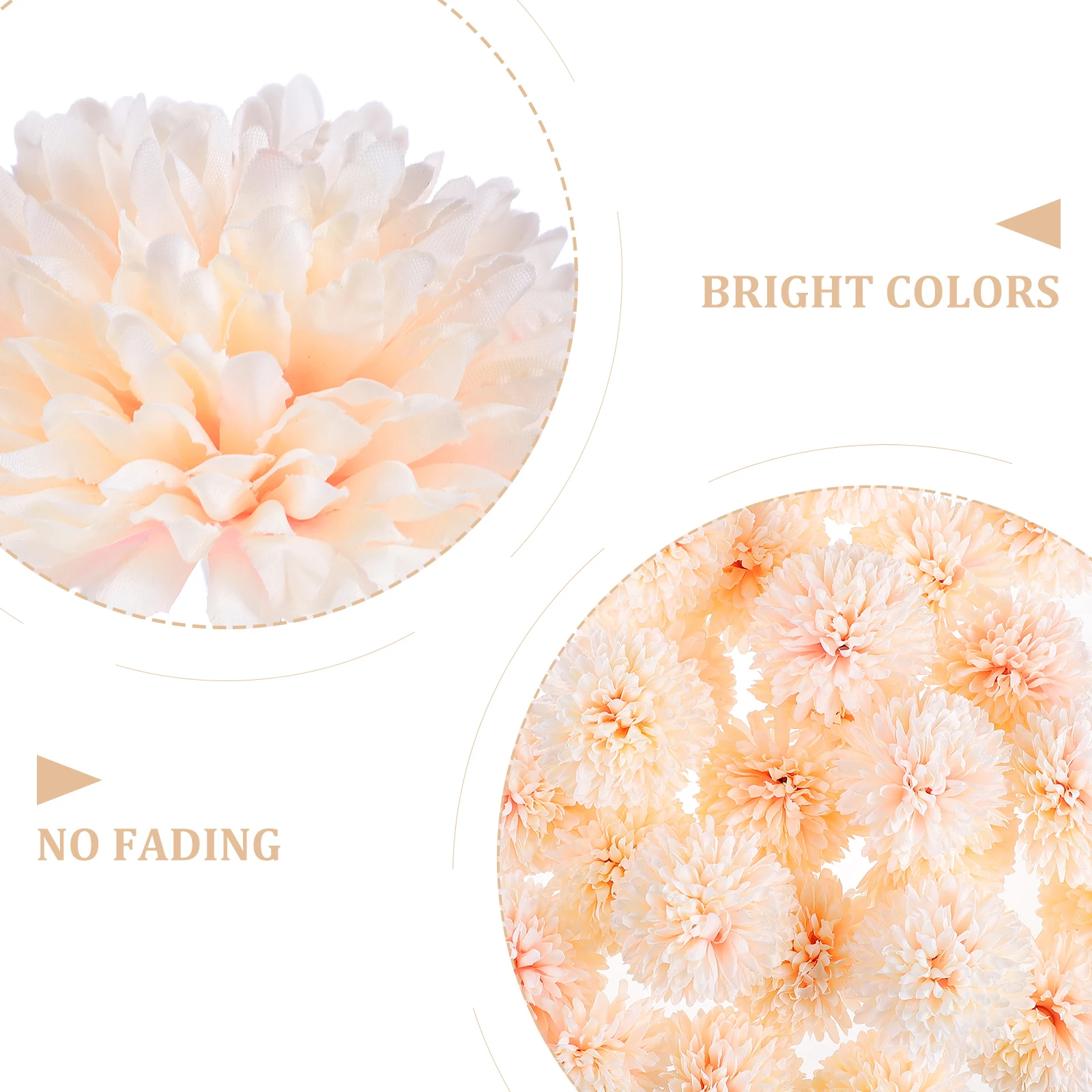 

50 Pcs Chrysanthemum Silk Durable Safe Material Wedding Party Valentine Day Fake Flowers Artificial Chrysanthemum Decor