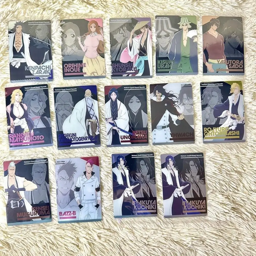 Anime BLEACH Urahara Kisuke Inoue Orihime Matsumoto Rangiku Unohana Retsu Dwustronna karta kolekcjonerska Świąteczny prezent urodzinowy
