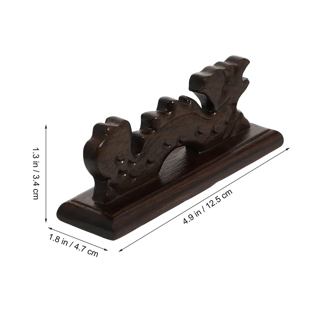 2Pcs Wooden Pen Rack Exquisite Carving Craft Adornment Multi-Functional Calligraphy Pen Holder Carving Craft Adornment