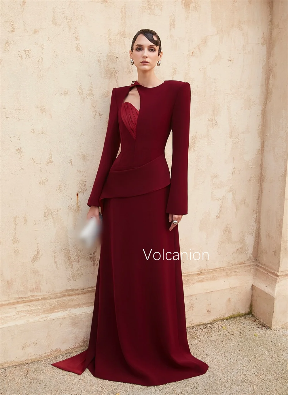 Personalizado jérsei botão o pescoço a linha vestidos longos sob medida ocasião clássico requintado de alta qualidade formal noite