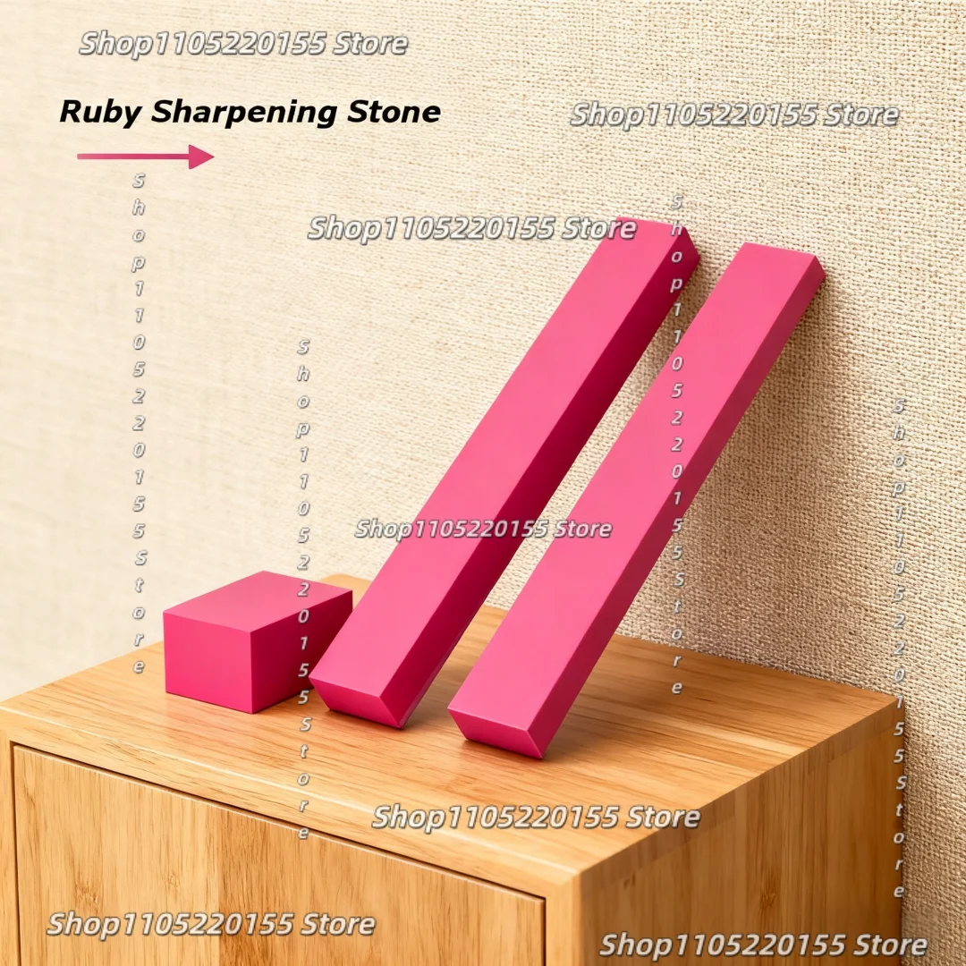 Ruby Oilstone Strip Abrasive Polishing Sharpener Rectangle Triangle Square Stone Sharpening Tool For Knifes Kitchen Accessories