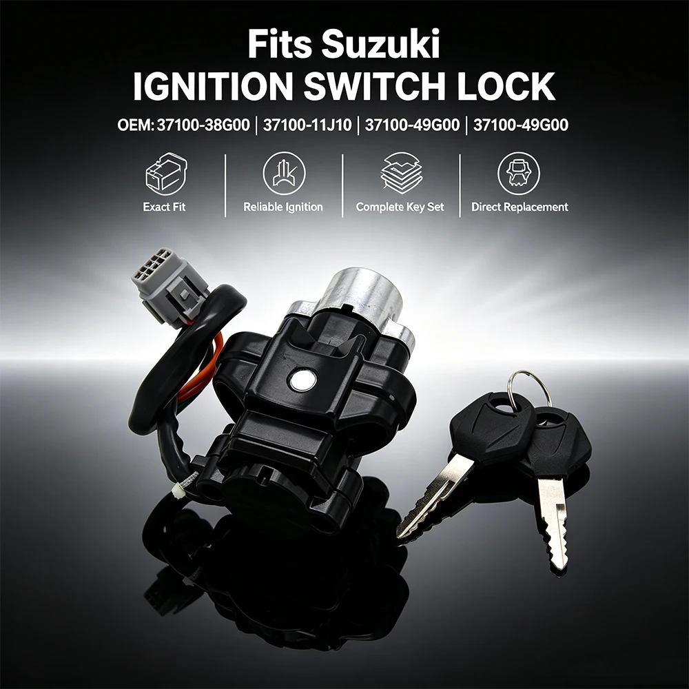 Motorcycle Ignition Key Switch Locks For Suzuki GSX650F Katana 650 DL650 V-Strom 37100-27G00 37100-38G00 37100-07J00 37100-11J10