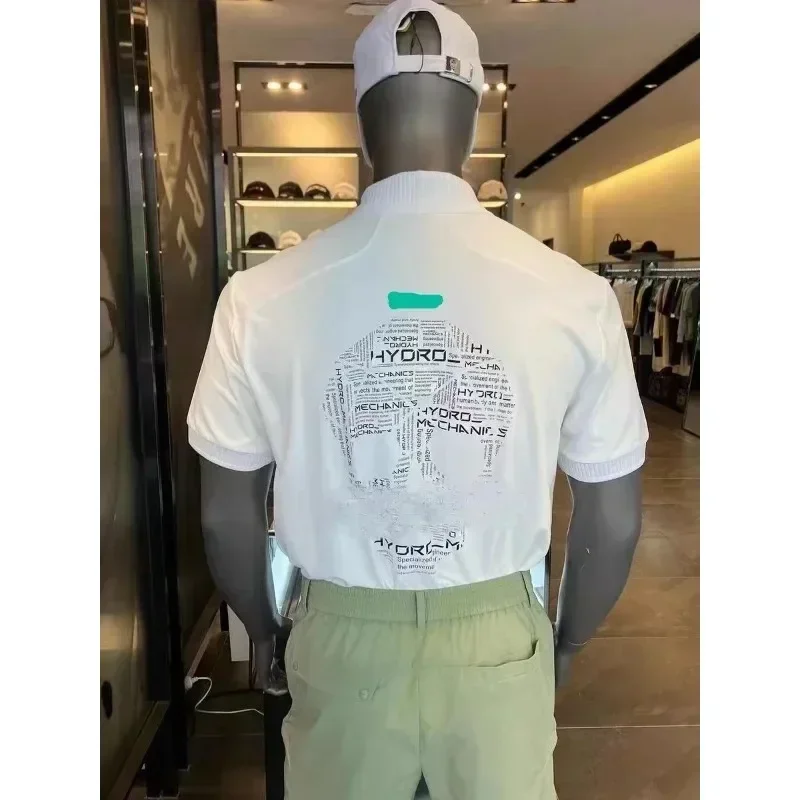 Fashion Breathable Skull Head Short Sleeved Golf T-blood Shirt,High Quality Men Sports Tennis Golf Tee Top