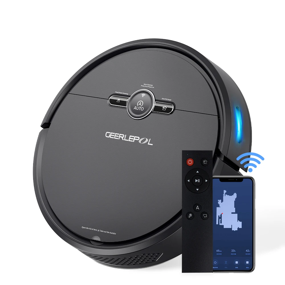 

Tuya App Alex Control Robot Vacuum Cleaner with Wet Mopping Feature Auto-Charging Power Electric Sweeper Dry Wet Floor Cleaning
