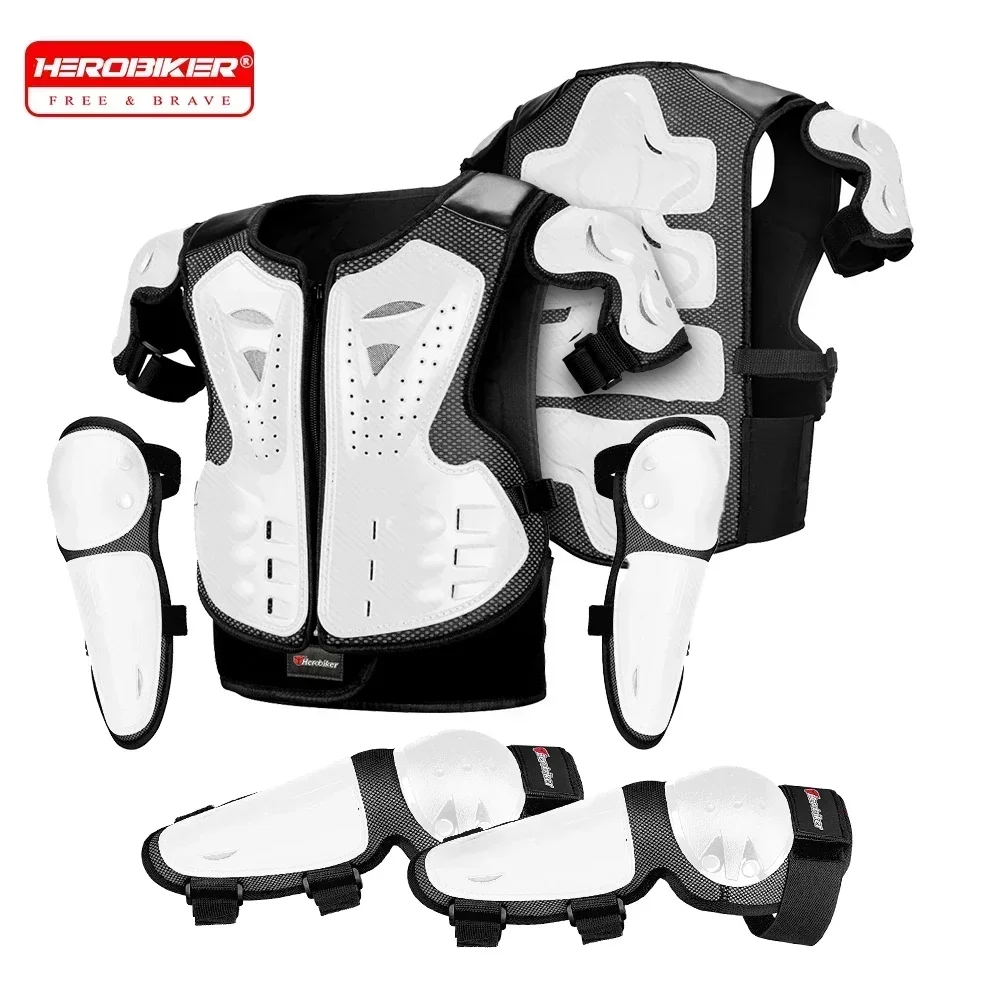 4-15 Year Old Children's Motorcycle Safety Vest Bicycle Riding Anti Fall Knee And Elbow Lining Child Protective Gear