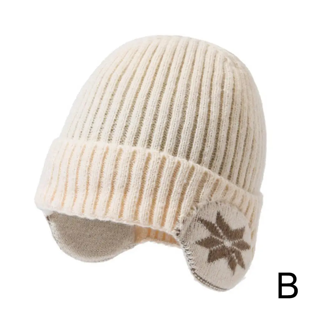 Chapeau en laine Skullies résistant au froid pour hommes et femmes, bonnets de neige Benines, peluche, oreille unisexe, extérieur, chaud, hiver, nouveau, V6k8