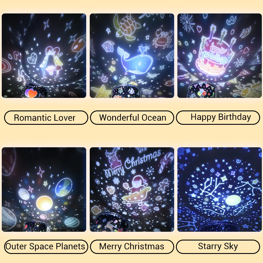 Starry sky Projector Night Light Rechargeable Projection Night Lamp With Speaker Room Bedside Light Home Decor Child Gift