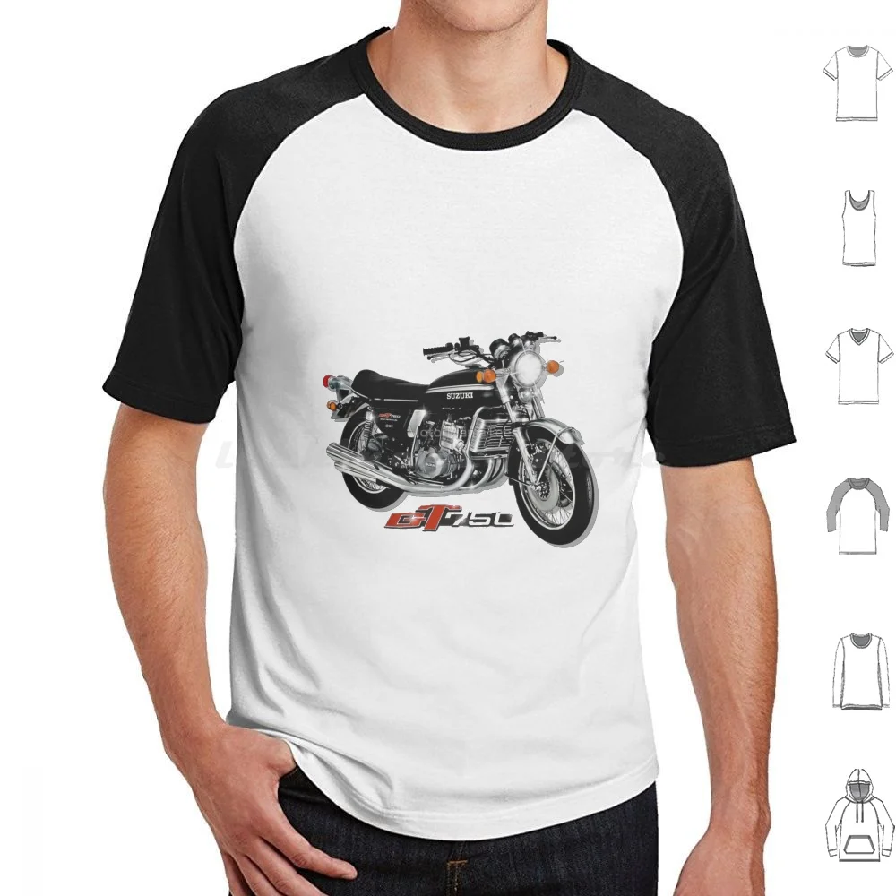 70s Classic Gt 750 Liquid Cooled T Shirt Cotton Men Women DIY Print Retro Motorcycle Nayf