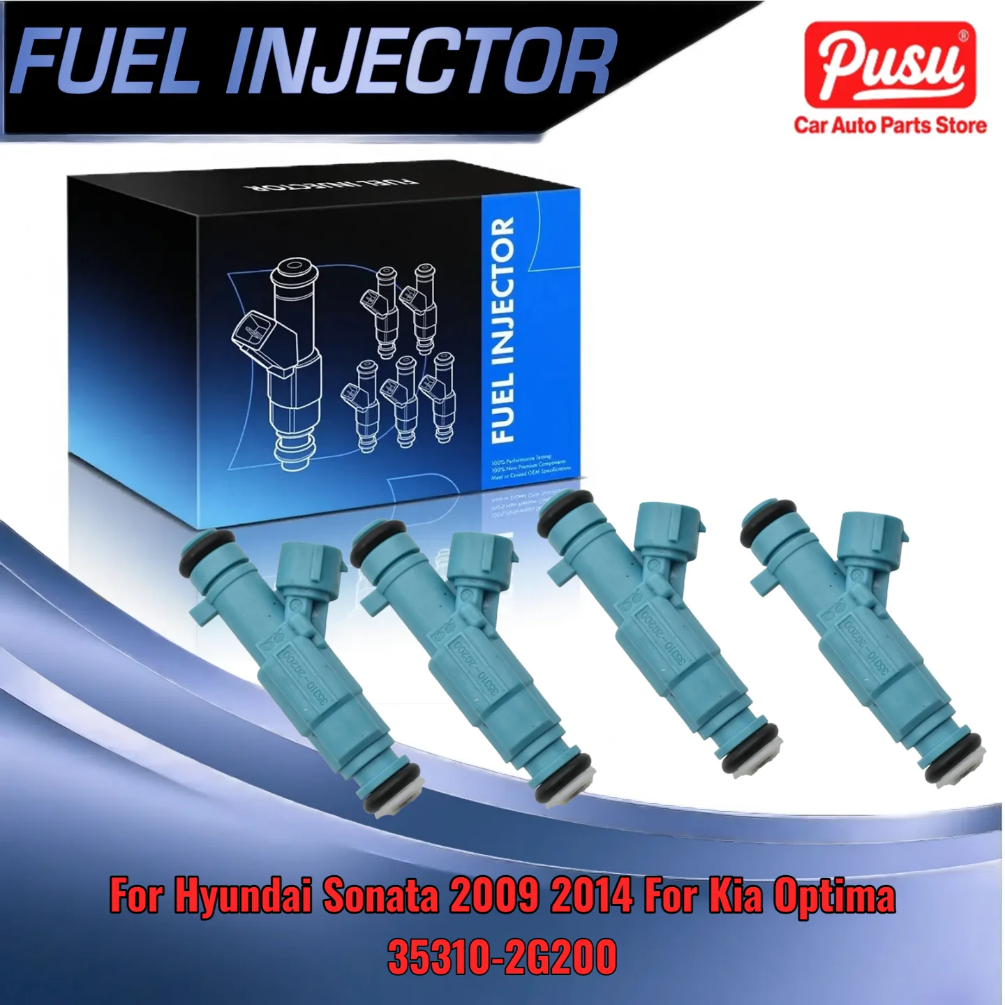 

4x Auto Injectors For Kia Optima For Hyundai Sonata 2.4L L4 Engine 353102G200