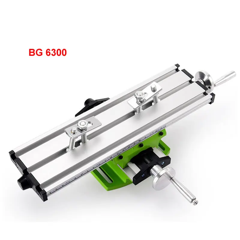 Mini Precision Multifunction Worktable BG6300 Bench Vise Fixture Drill Milling Machine X Y Axis Stroke 200*50mm Adjustment Table