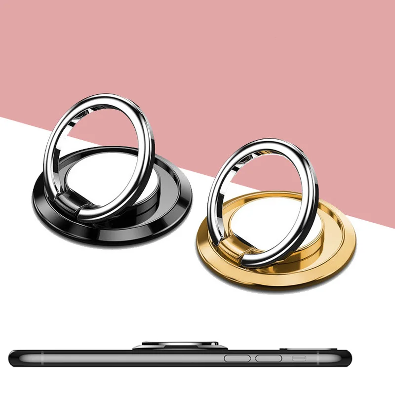 360 Rotation Finger Ring Phone Holder Strong Adsorption Mobile Phone Back Alloy Mental Stand for Magnetic Bracket Accessories