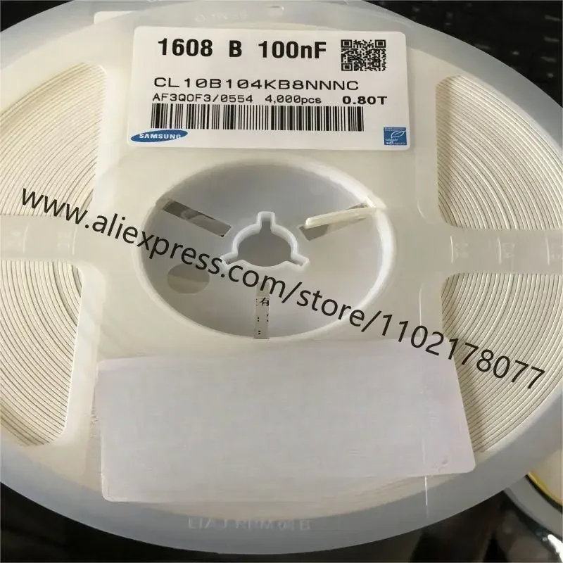 1000~4000Pcs CL10B104KB8NNNC Multilayer Ceramic Capacitor MLCC - SMD/SMT 100nF+/-10% 50V X7R 0603 Free Shiping