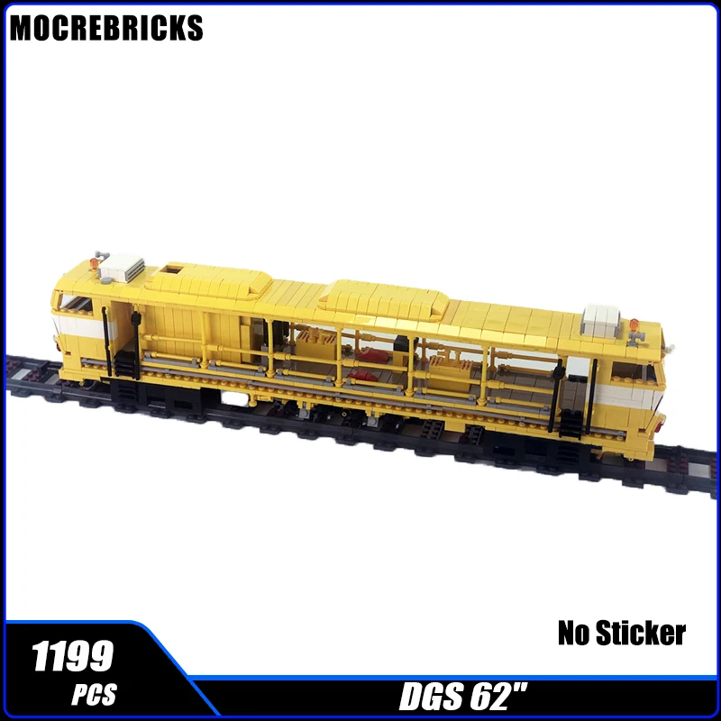 Long Rail Locomotive DGS 62 Railway Train With Power Motor MOC Building Blocks Assembly Model Puzzle Kid's DIY Bricks Toys Gifts