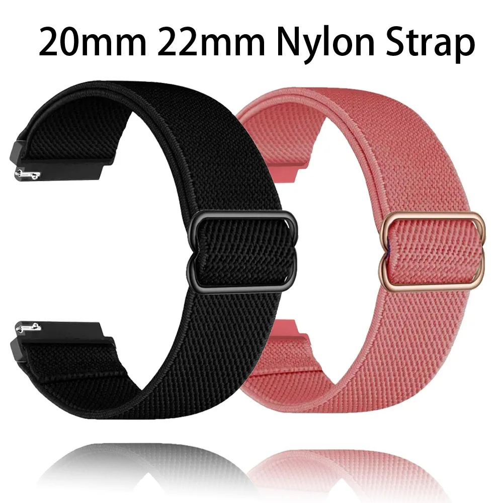 20mm 22mm Nylon Loop Strap for Amazfit T-Rex3 Pro 48mm 44mm Breathable Band for Samsung Galaxy Watch 7 6 5 4/Amazfit Balance 2-1