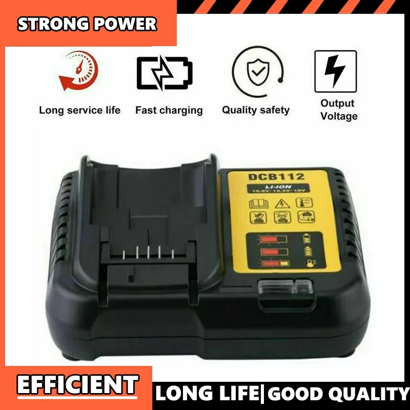 

Новое зарядное устройство для литиевой батареи Dewalt 2A DCB112 10,8 В 12 В 14,4 В 18 В 20 В DCB206 DCB205 DCB204 DCB203 DCB120, DCB107 DCB115 DCB105