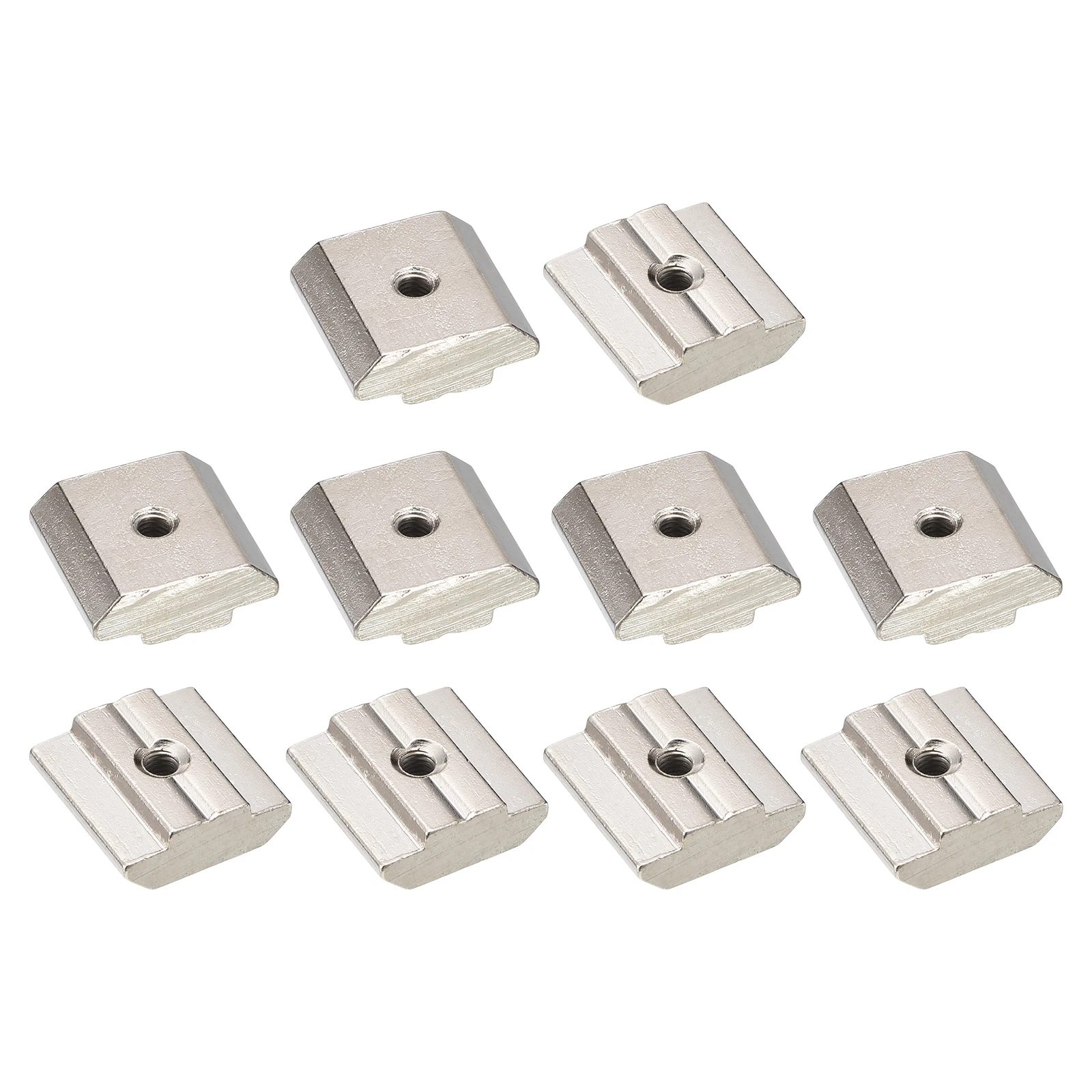 Uxcell 30/50Pcs T Nuts Nickel Plated Carbon Steel T Slot Bolts 3030 Series M3 M4 M5 M6 M8 Hammer Head Fastener Sliding T Nuts