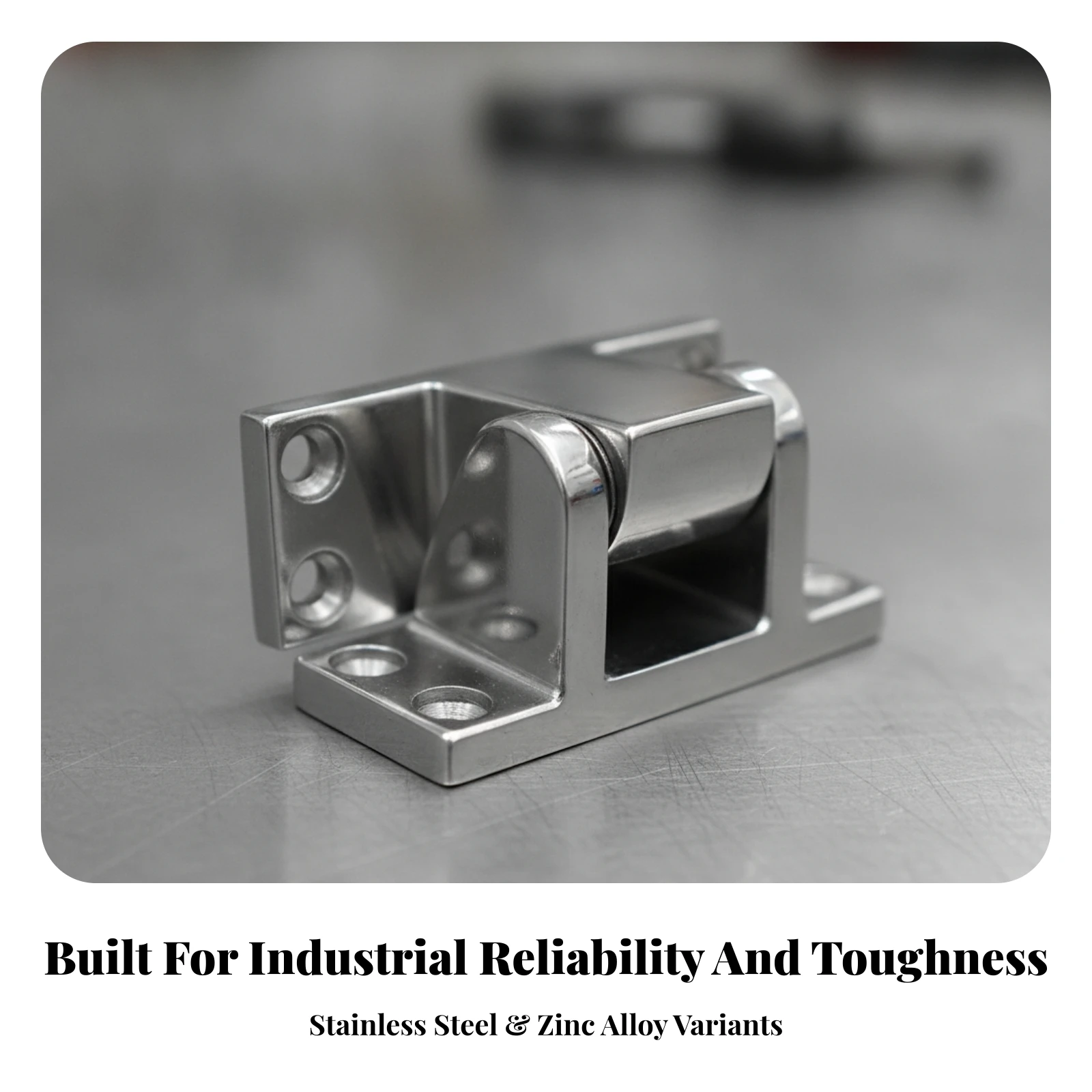 Door Hinge Heavy-Duty Panel Hinge Hardware Compact Screw-Mount for Builders, Cold Rooms, Oven Doors