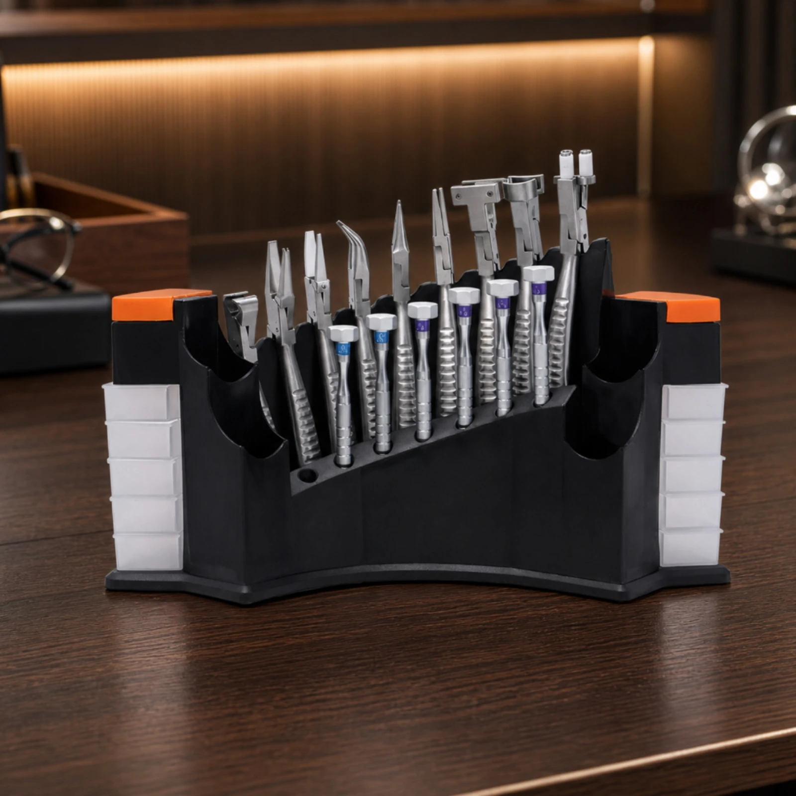15 Pieces Eyeglass Repair Kit Allall-in-One Precision Eyeglass Repair Kit with Pliers and Screwdrivers Textured Handle Organized