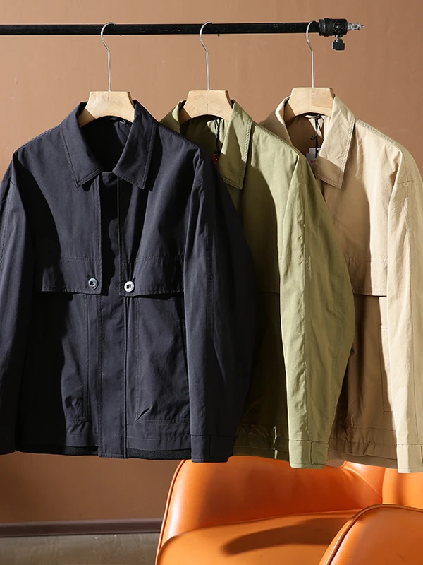 

Новая американская мужская ретро-куртка ветрозащитная, повседневная, свободного кроя, рабочая одежда, весенне-осенняя, модная, трендовая, на молнии