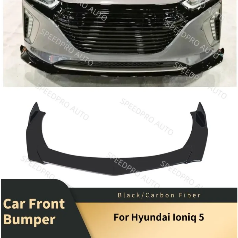 

Car Front Bumper Lip Splitter Spoiler Diffuser for H-yundai Ioniq 5 Auto Body Kit Lower Bumper Side Car Accessories Black